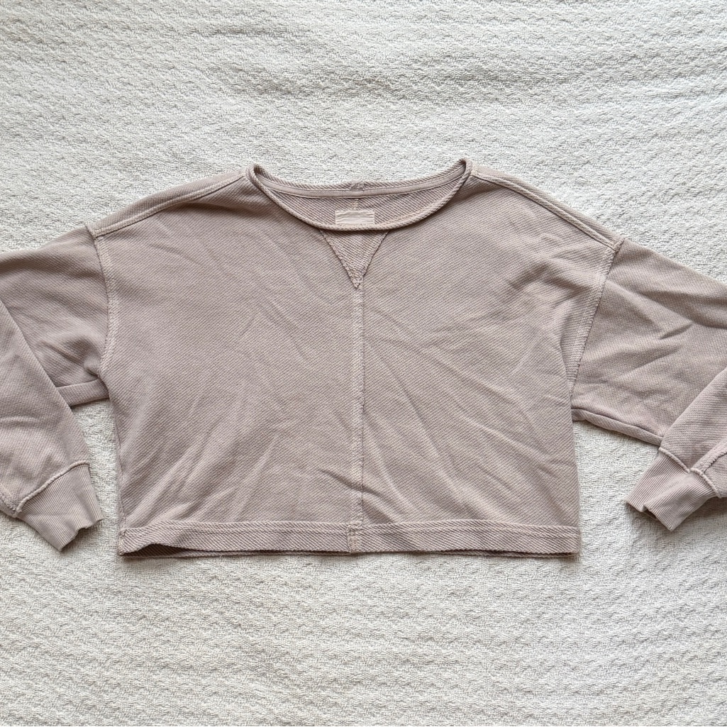 Aerie Women’s Size Small Cropped Long Sleeve Top